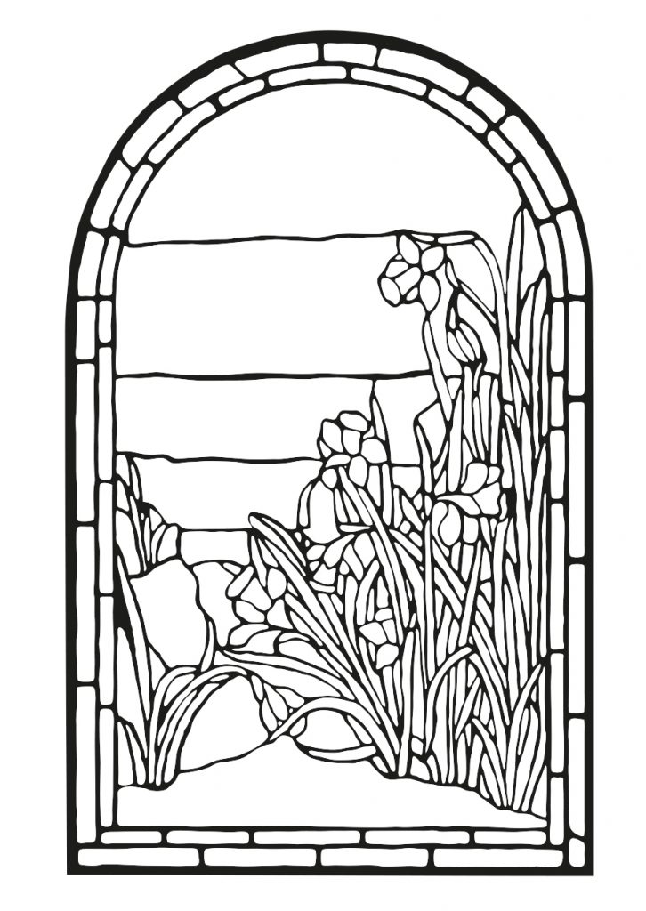 Adult Coloring Pages of Stained Glass