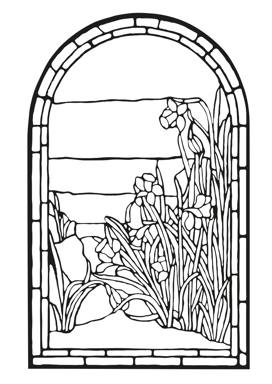 Adult Coloring Pages Printable Stained Glass Coloring Pages