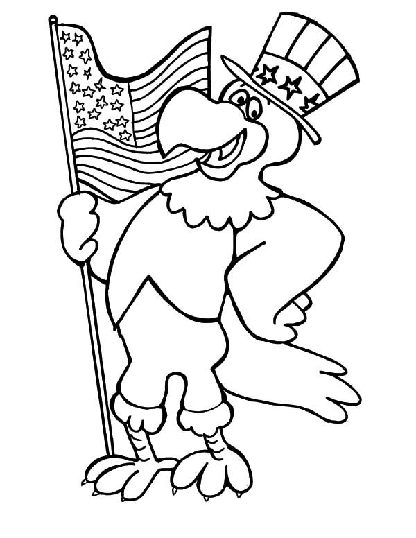 American Eagle Flag Day Coloring Pages