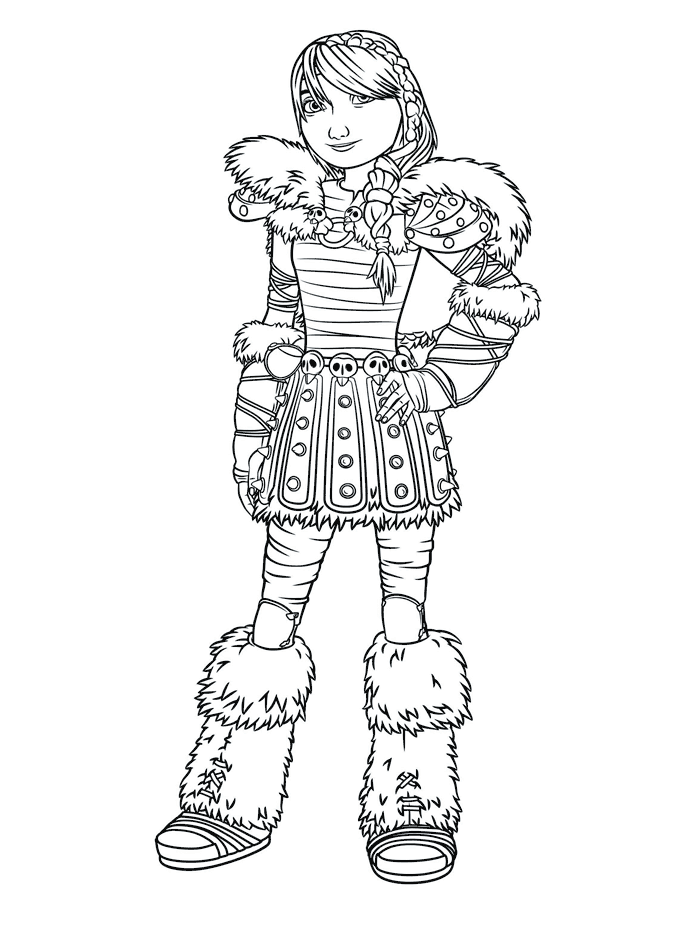 Astrid - How to Train Your Dragon Coloring Pages