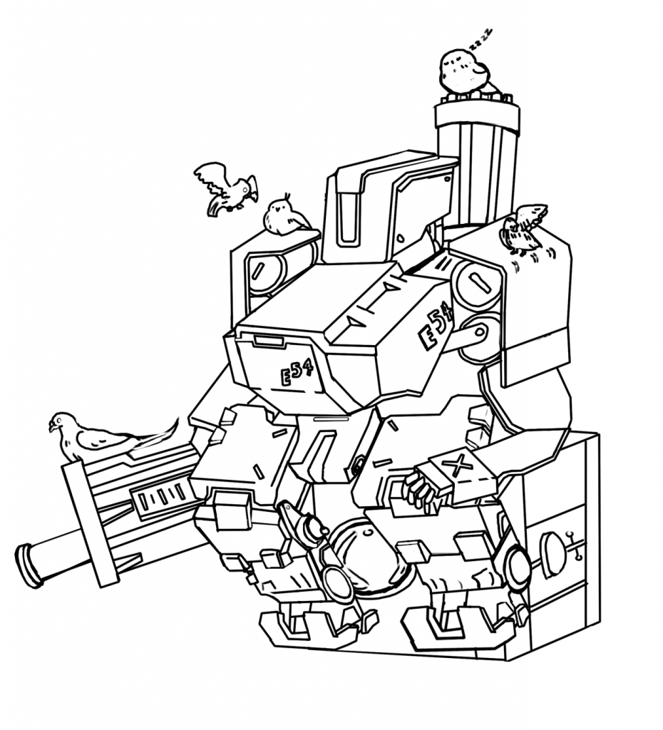 Bastion - Overwatch Coloring Pages