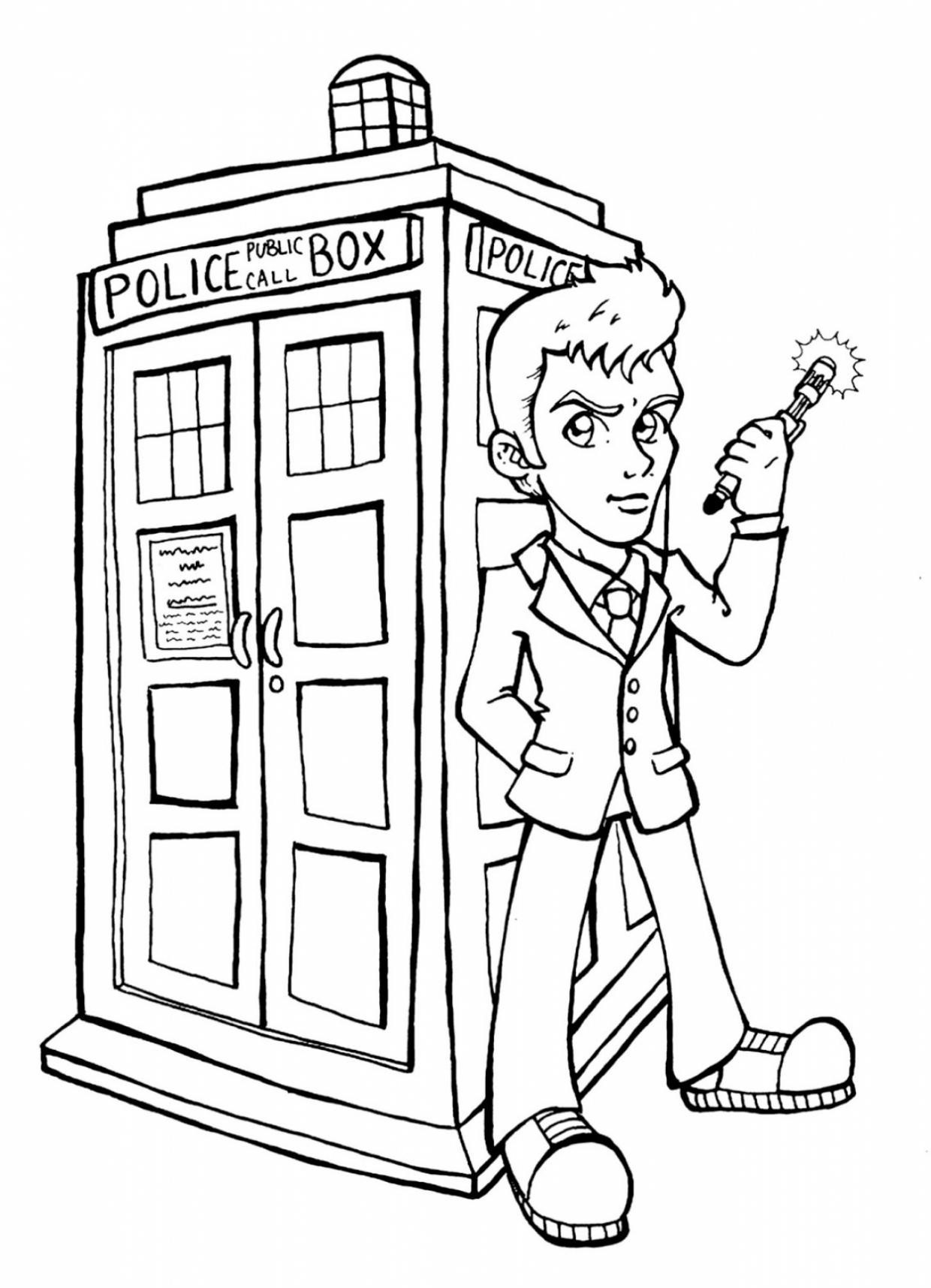 Tardis Doctor Who Pages Coloring Pages