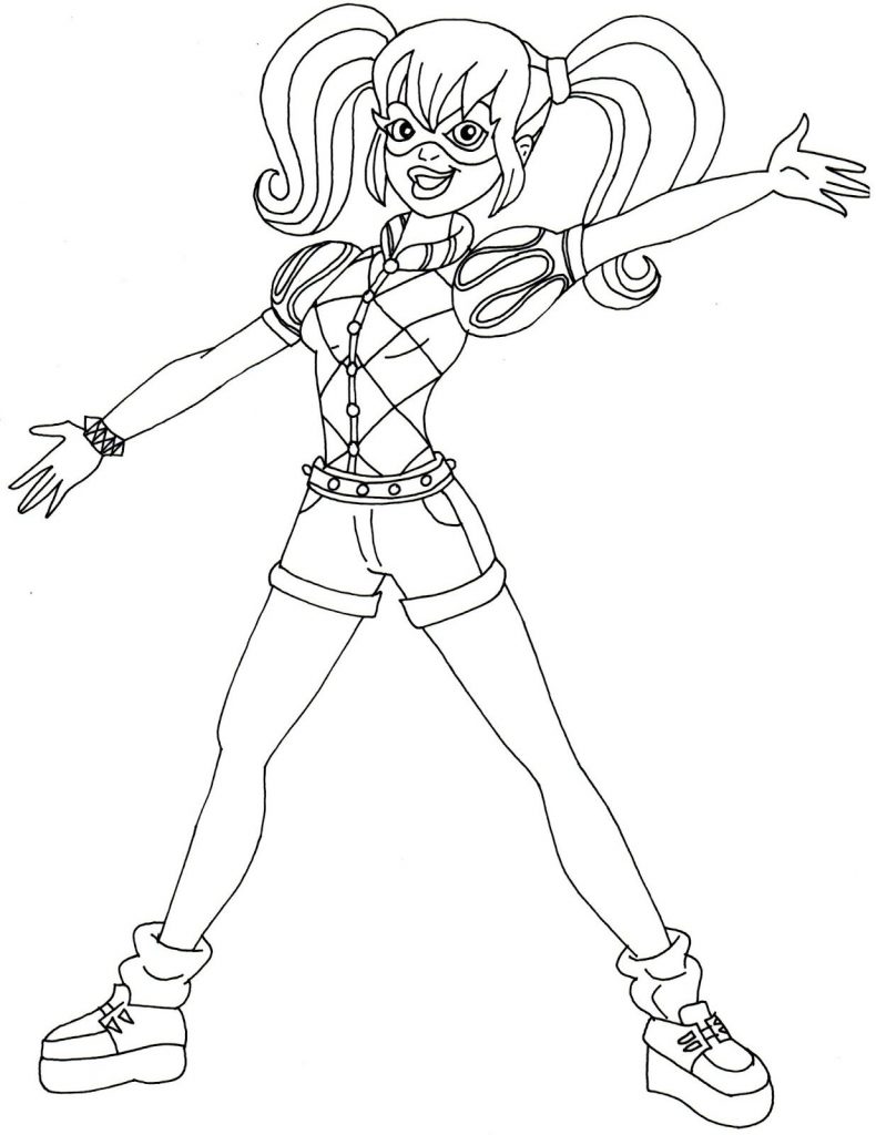 DC Girls Harley Quinn Coloring Pages