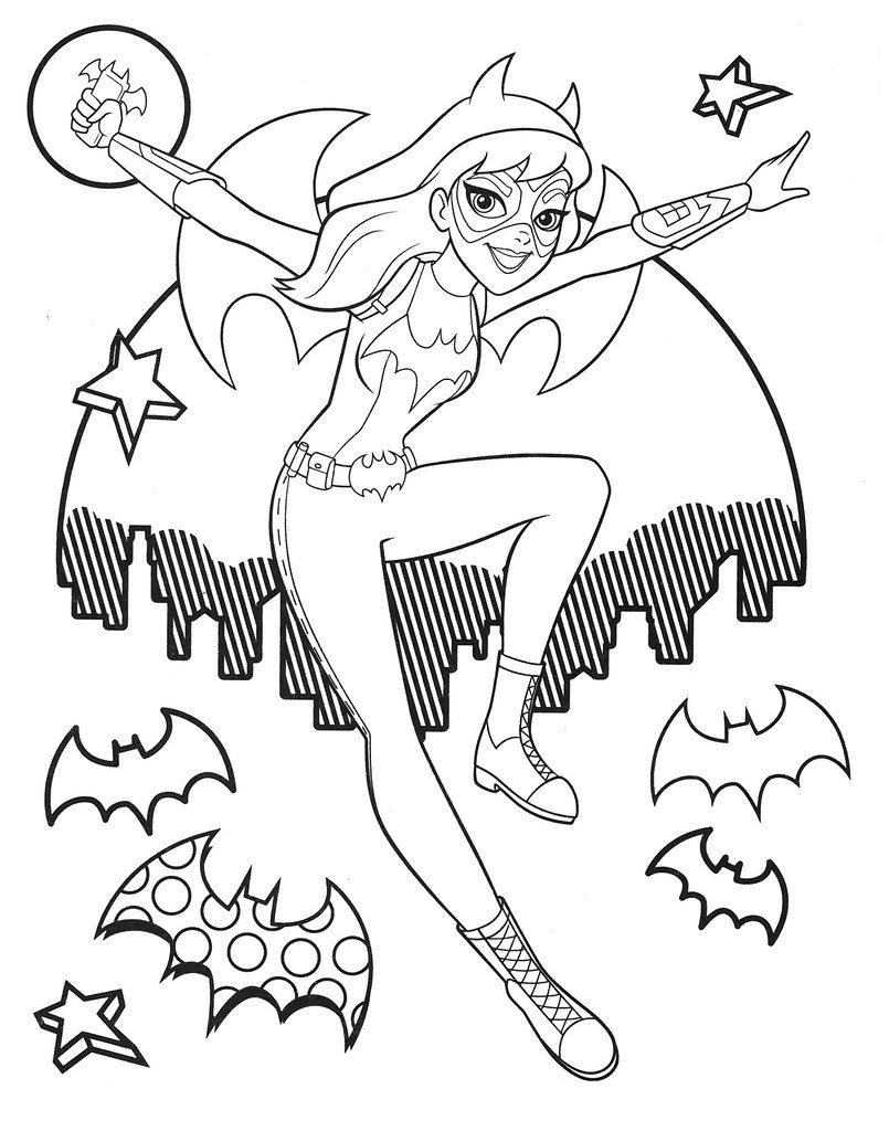 DC Superhero Bat Girl Coloring Page