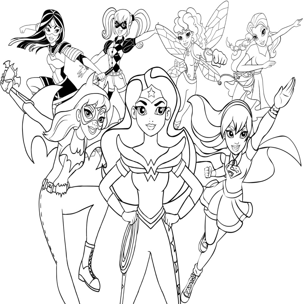 DC Superhero Girls Coloring Page