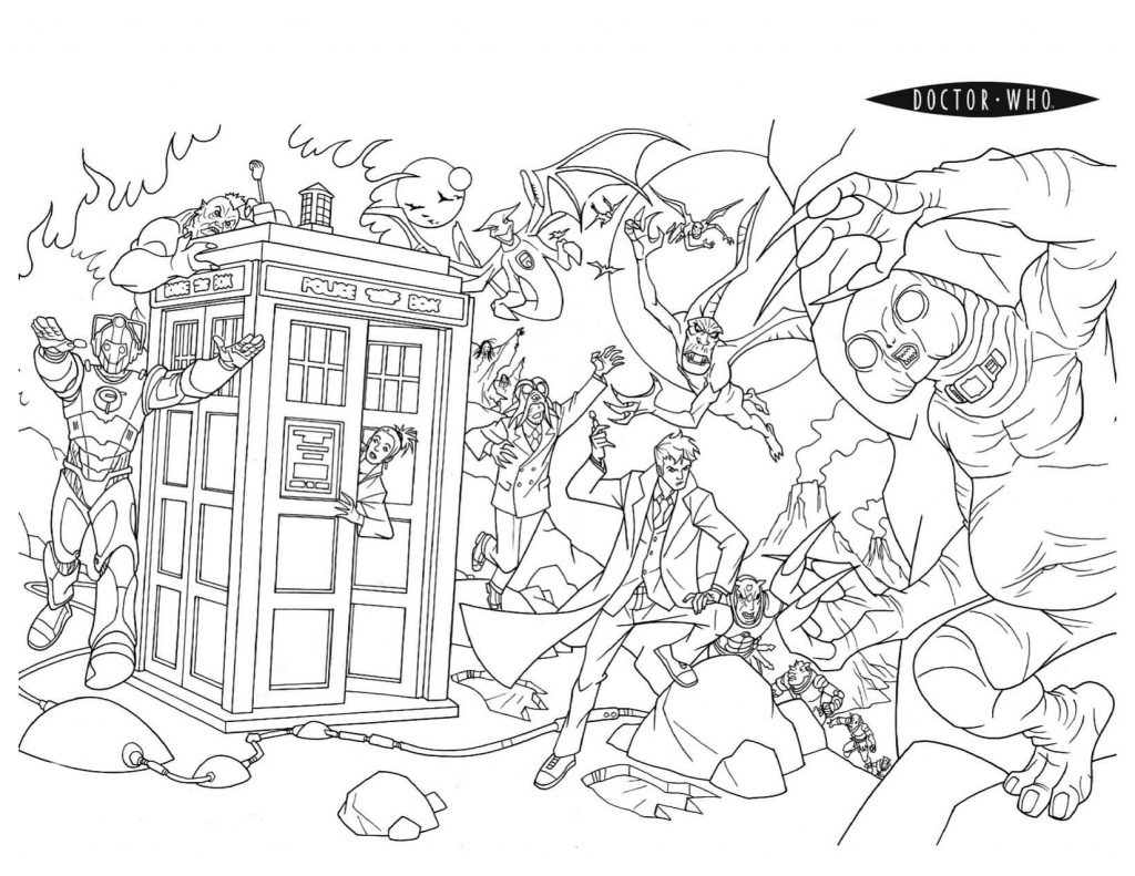 Doctor Who Scene Coloring Pages