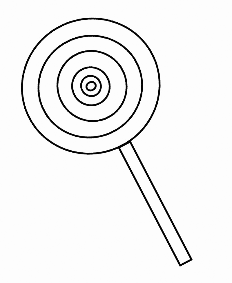 Easy Lollipop Coloring Pages