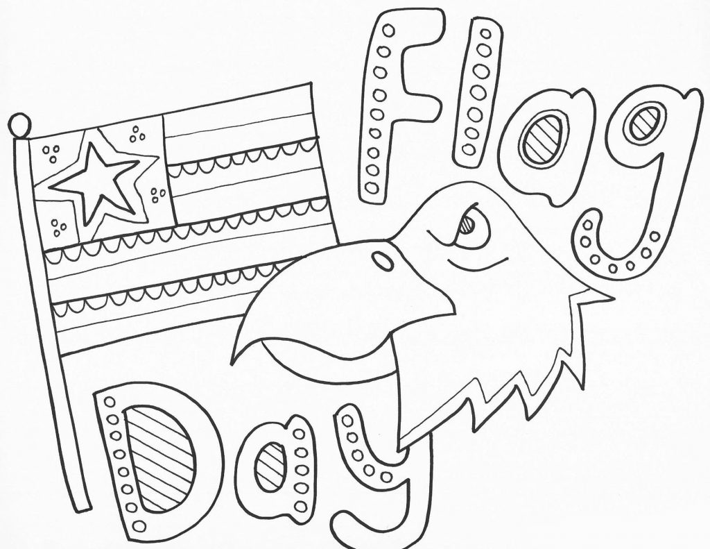 Flag Day Coloring Page