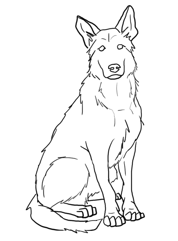 German Shepherd Coloring Pages - Best Coloring Pages For Kids