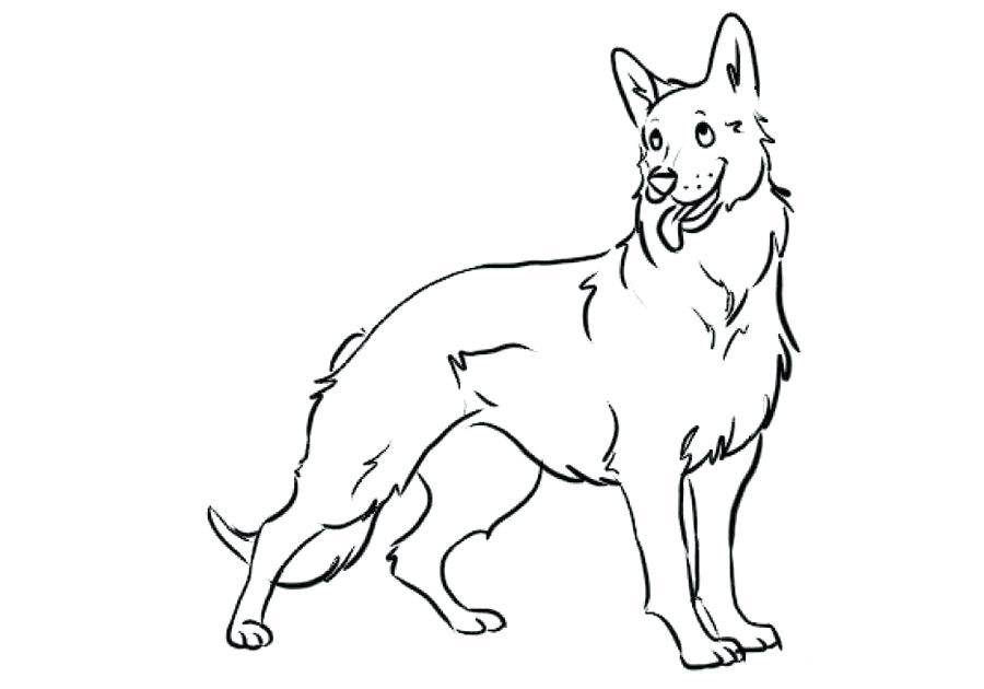 German Shepherd Dog Coloring Pages