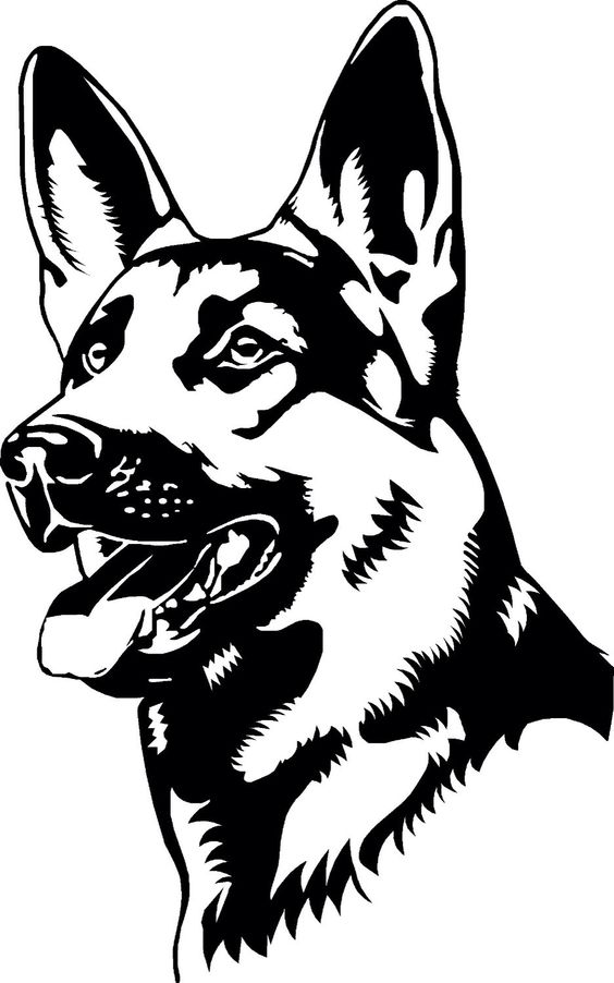 Cartoon Smart Dog ~ German Shepherd Coloring Pages | Bocarawasute