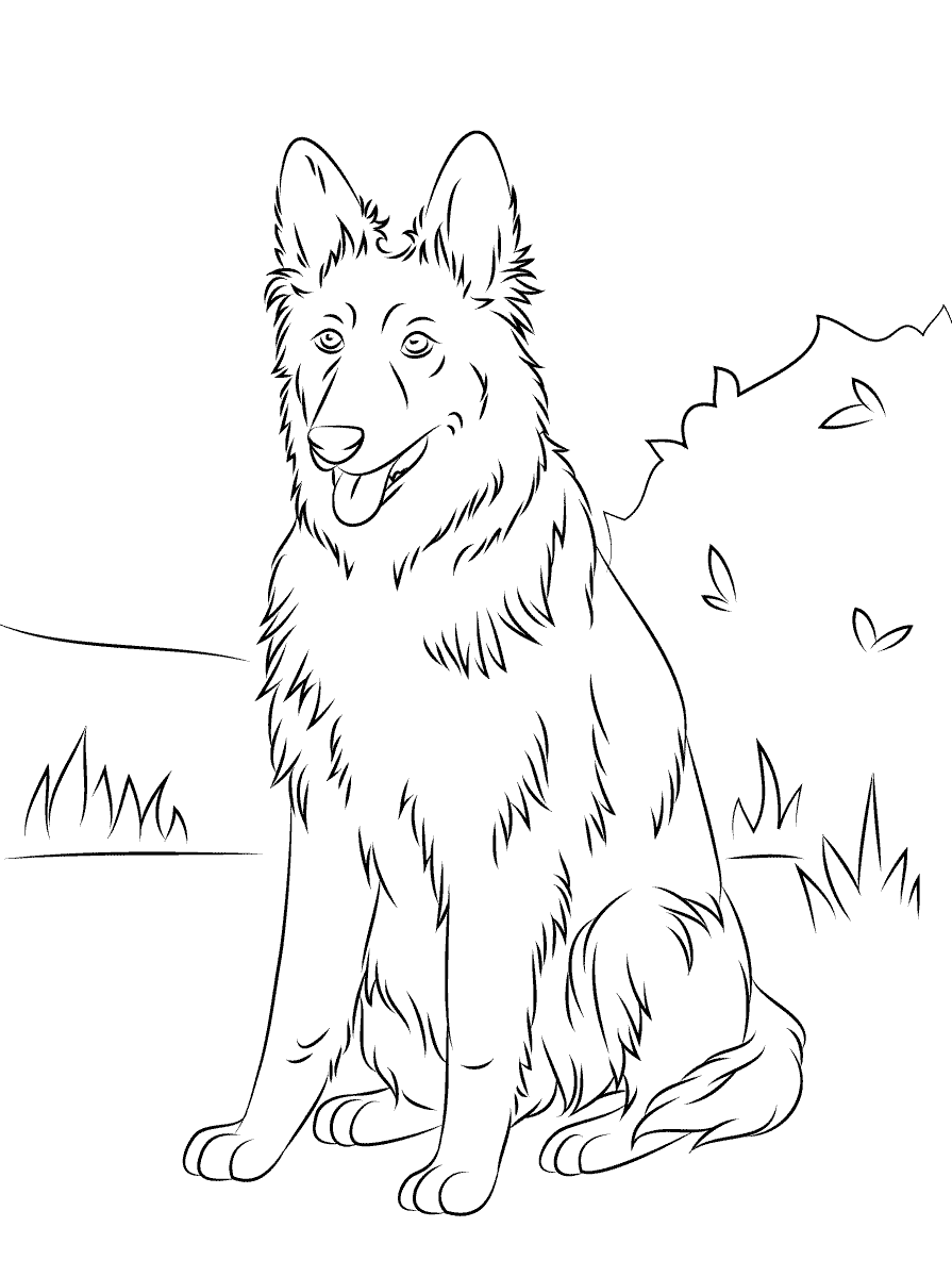 German Shepherd Coloring Pages - Best Coloring Pages For Kids