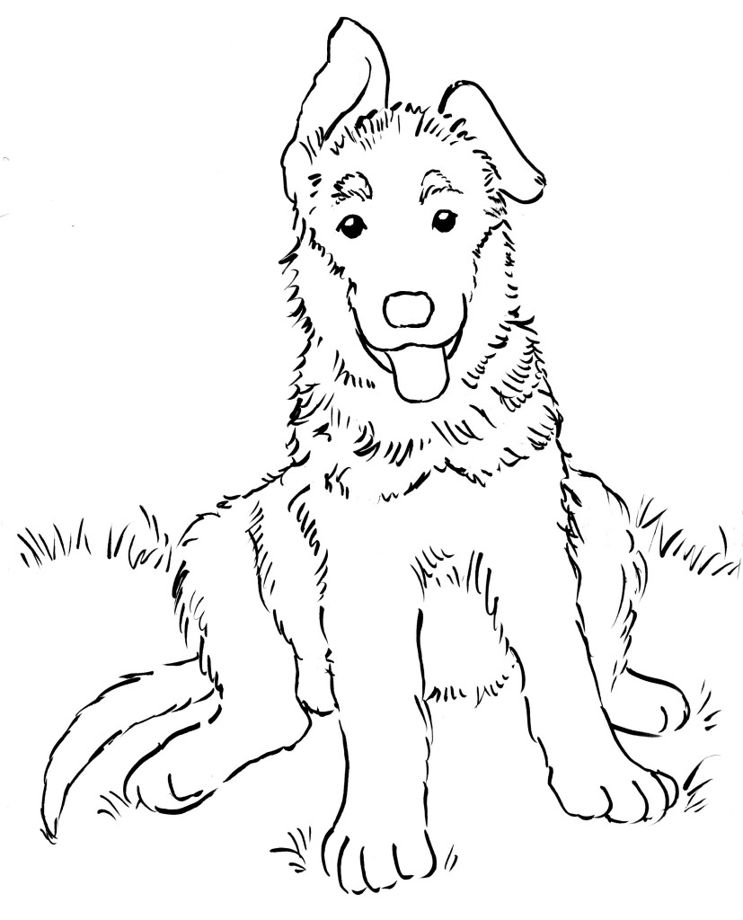 German Shepherd Coloring Pages - Best Coloring Pages For Kids