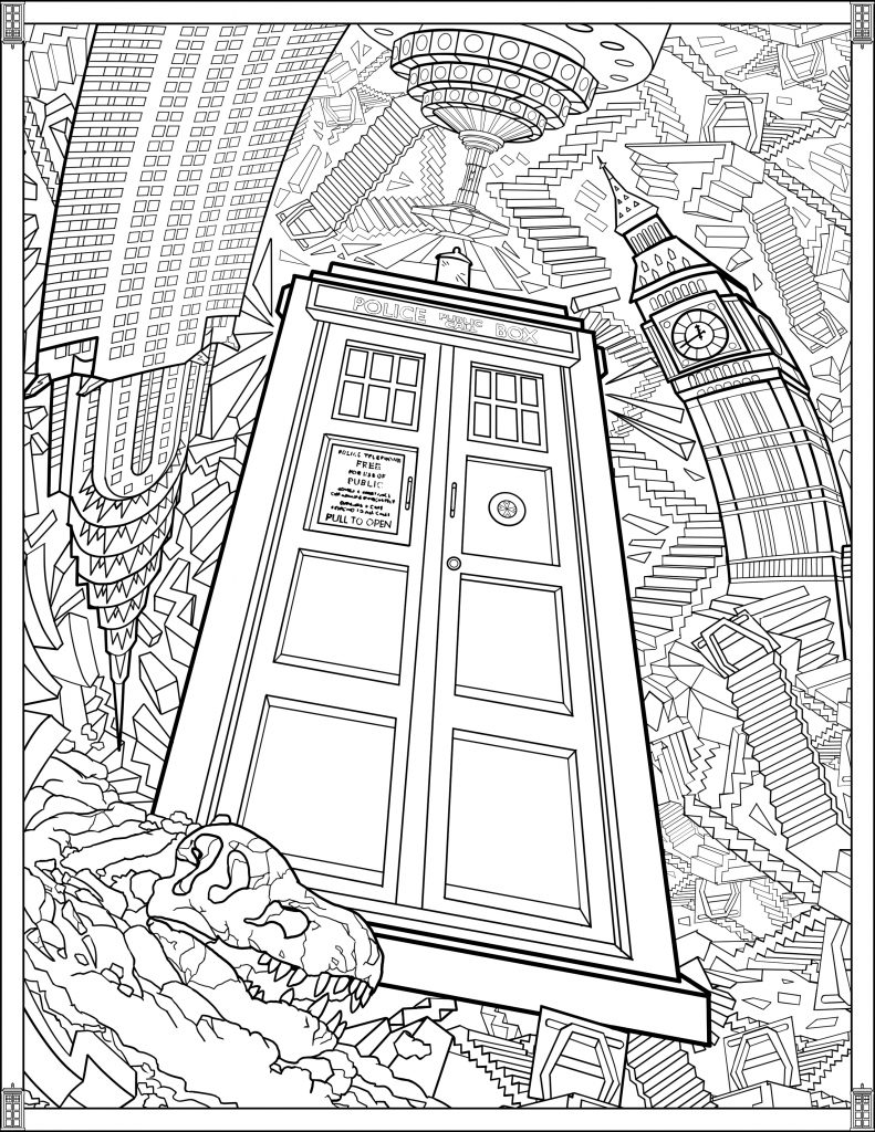 Hard Doctor Who Coloring Page