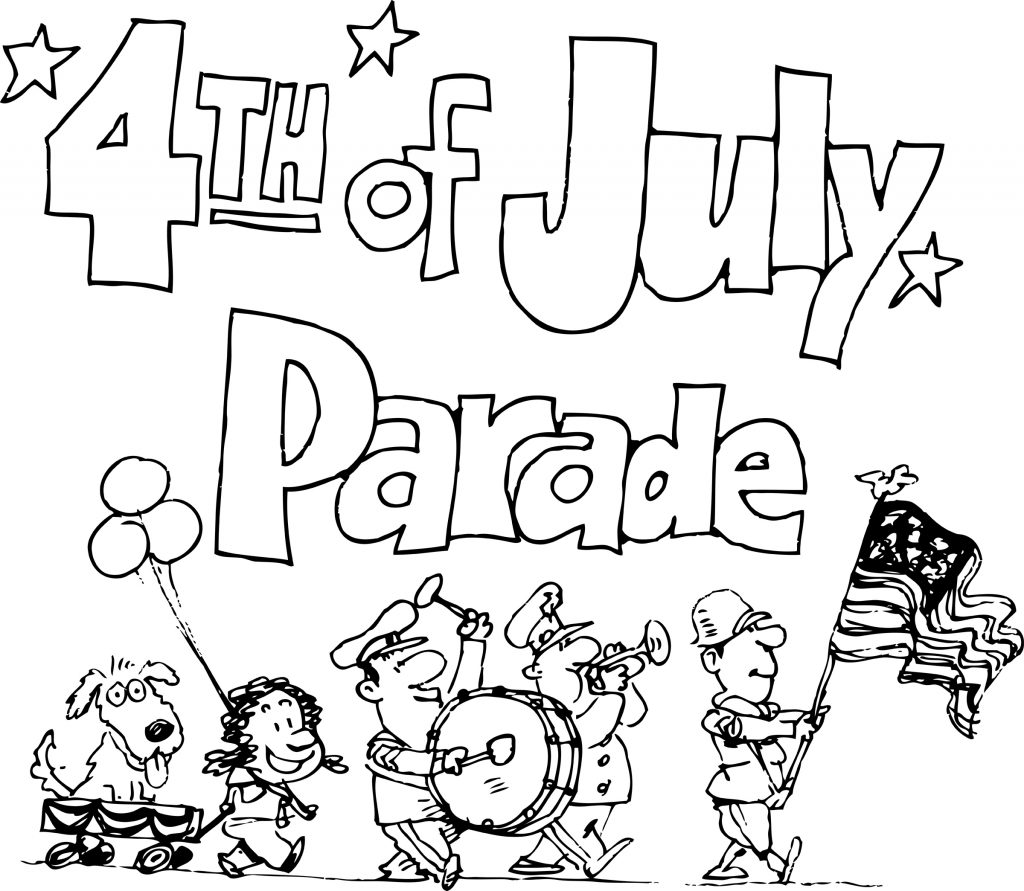 July 4th Parade Coloring Pages