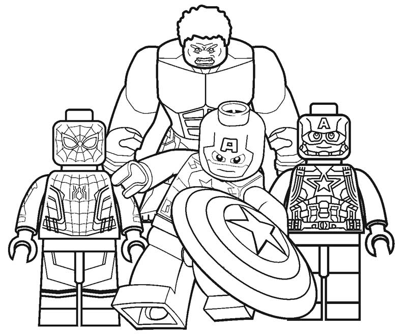 Lego Avengers Superhero Coloring Page