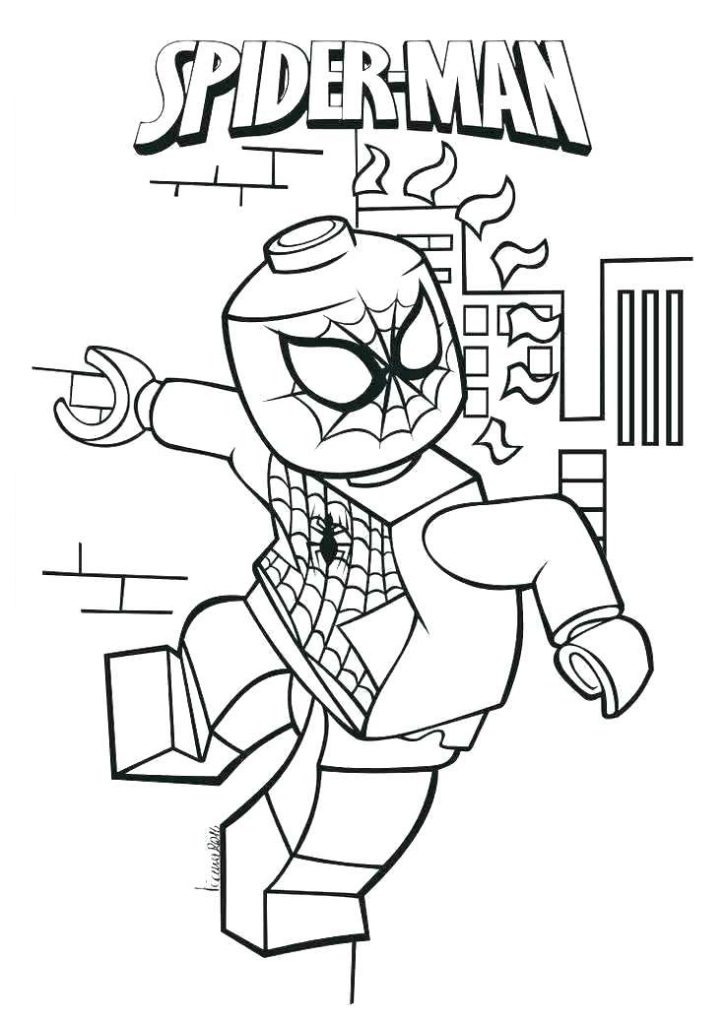 Lego Spiderman Coloring Page