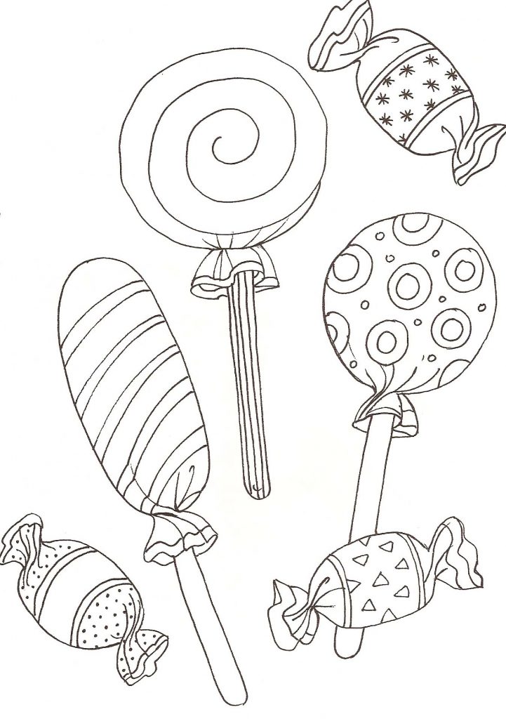 Lollipop Candy Coloring Pages