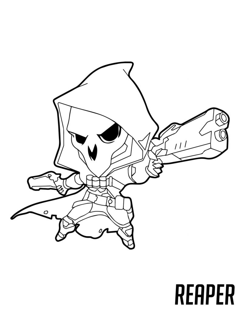 Overwatch Coloring - Reaper Cute Spray