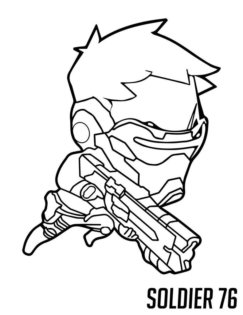 Overwatch Coloring - Soldier 76 Cute Spray