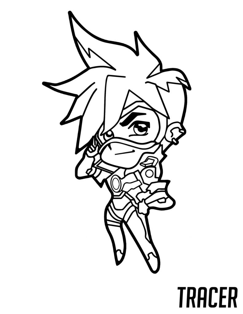 Overwatch Coloring - Tracer Cute Spray