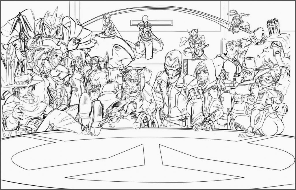 Overwatch Crew Coloring Page