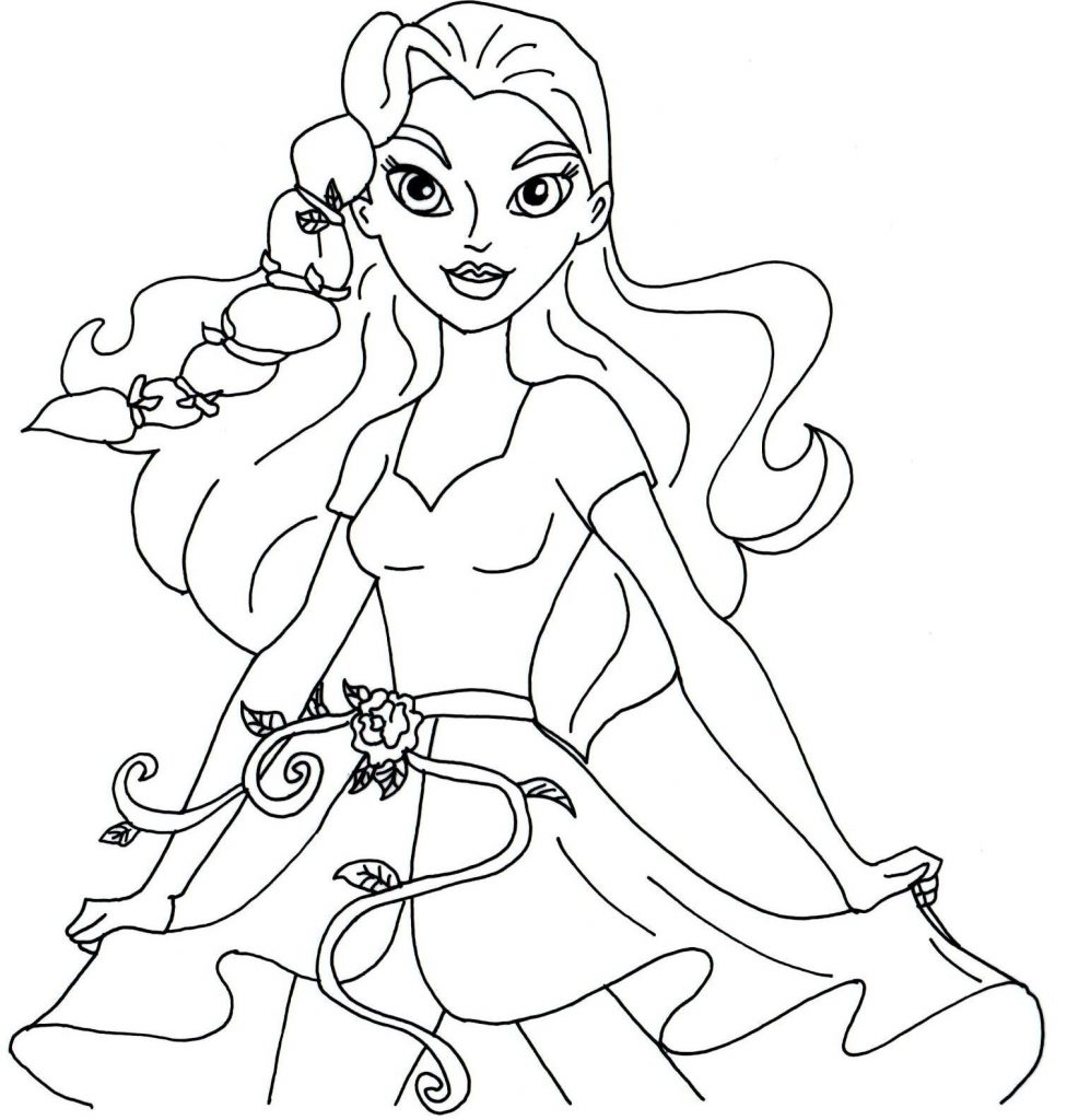 Poison Ivy DC Superhero Girls Coloring Page