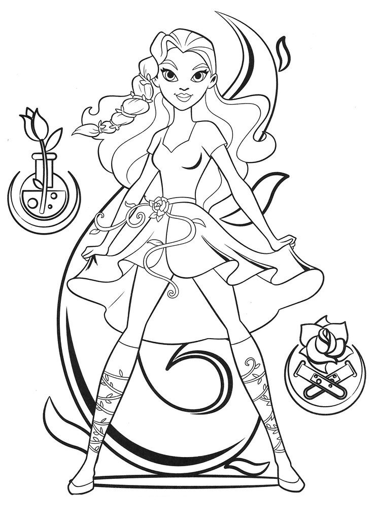 Poison Ivy DC Superhero Girls Coloring Page