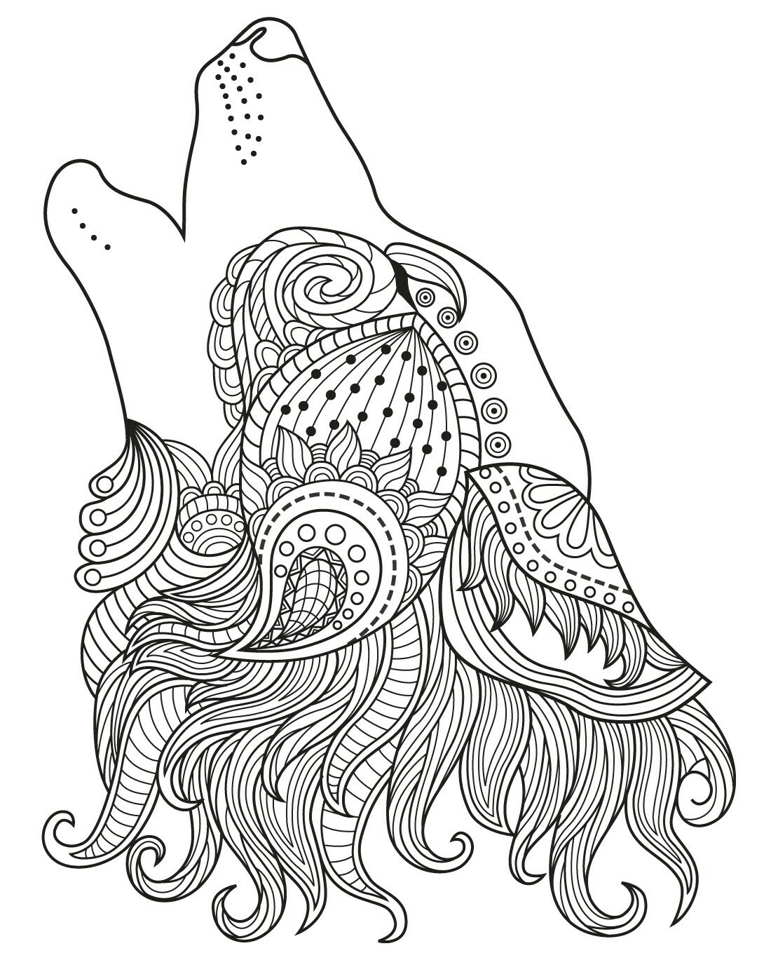 Wolf Coloring Pages for Adults   Best Coloring Pages For Kids