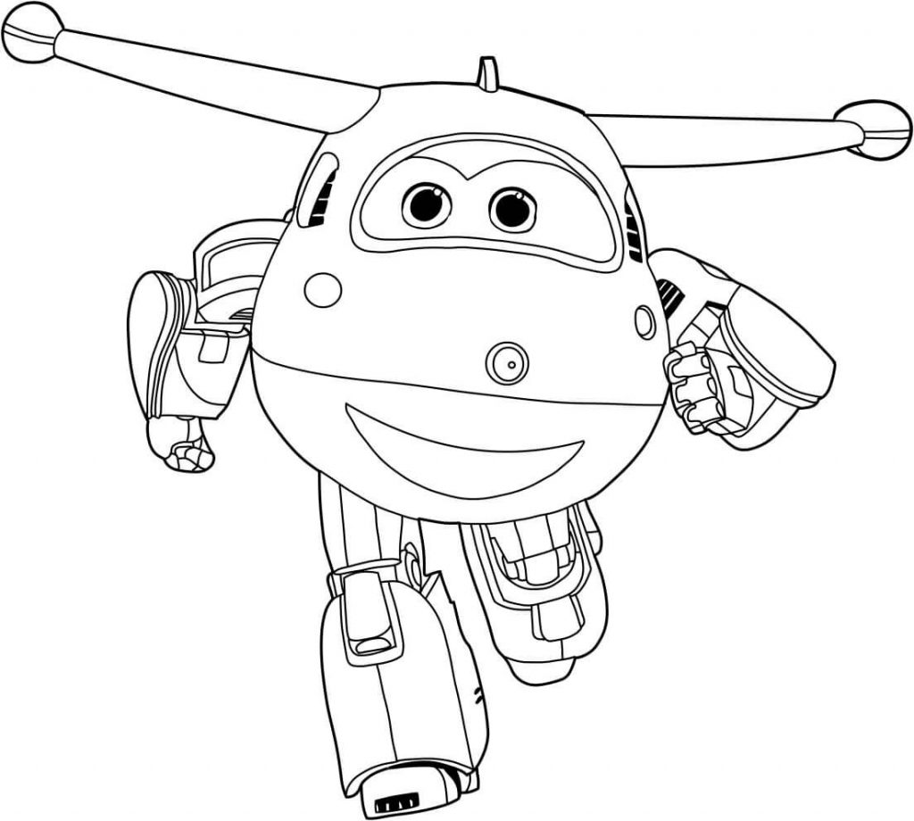 Printable Super Wings Coloring Page.