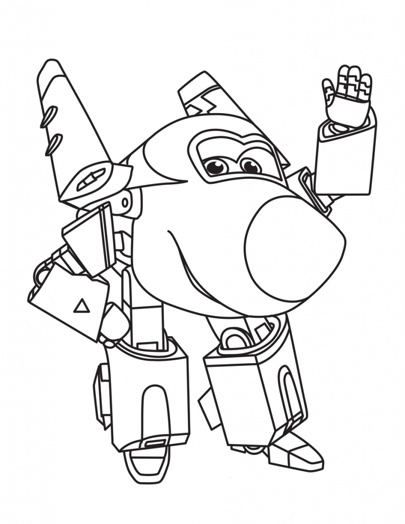 Printable Super Wings Coloring Page