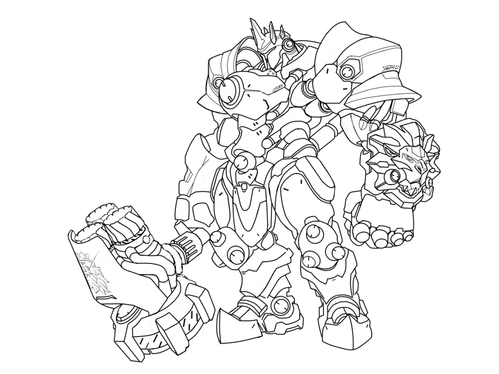 Reinhardt - Overwatch Coloring Pages