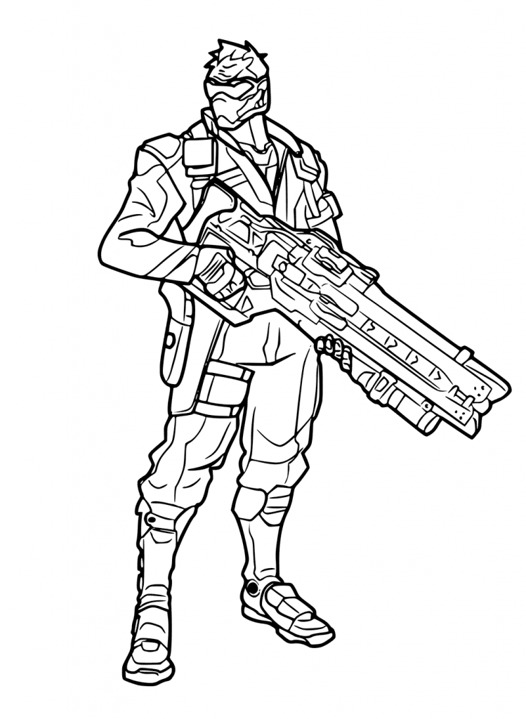 Soldier 76 - Overwatch Coloring Pages