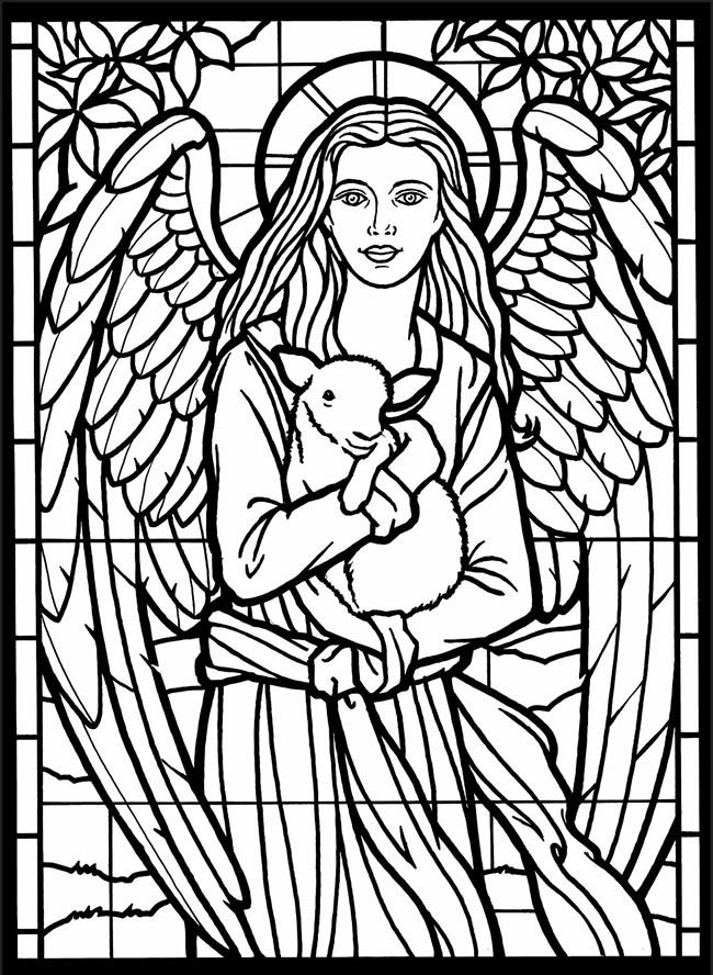 Stained Glass Coloring Pages For Adults Best Coloring Pages For Kids