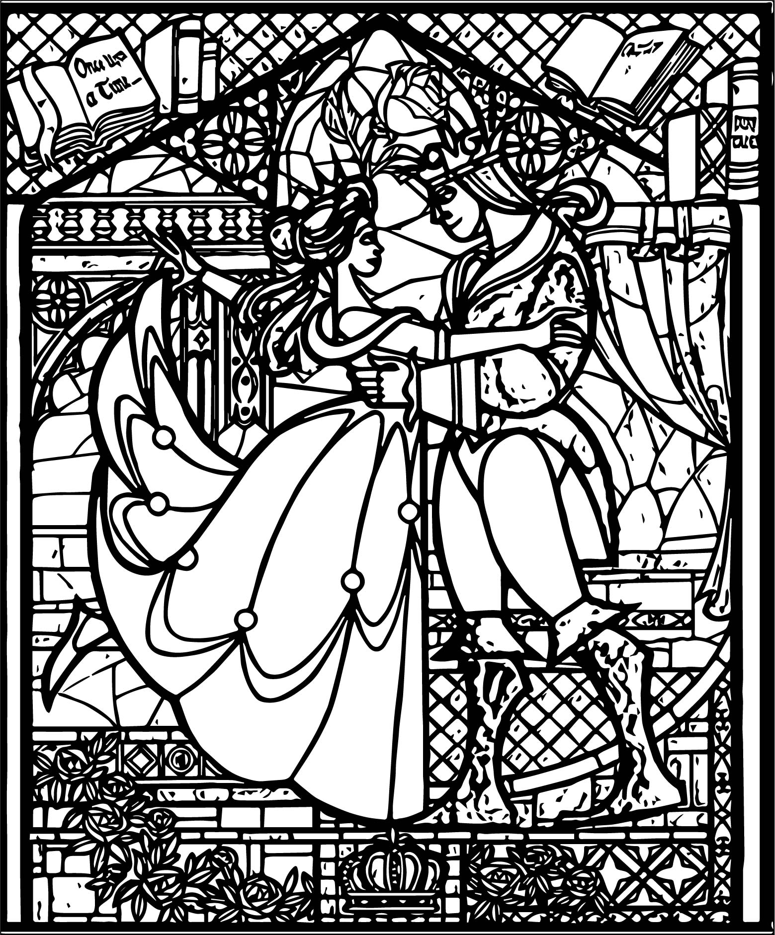 Free Printable Stained Glass Coloring Pages For Adults