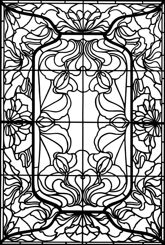 stained glass coloring pages for adults  best coloring