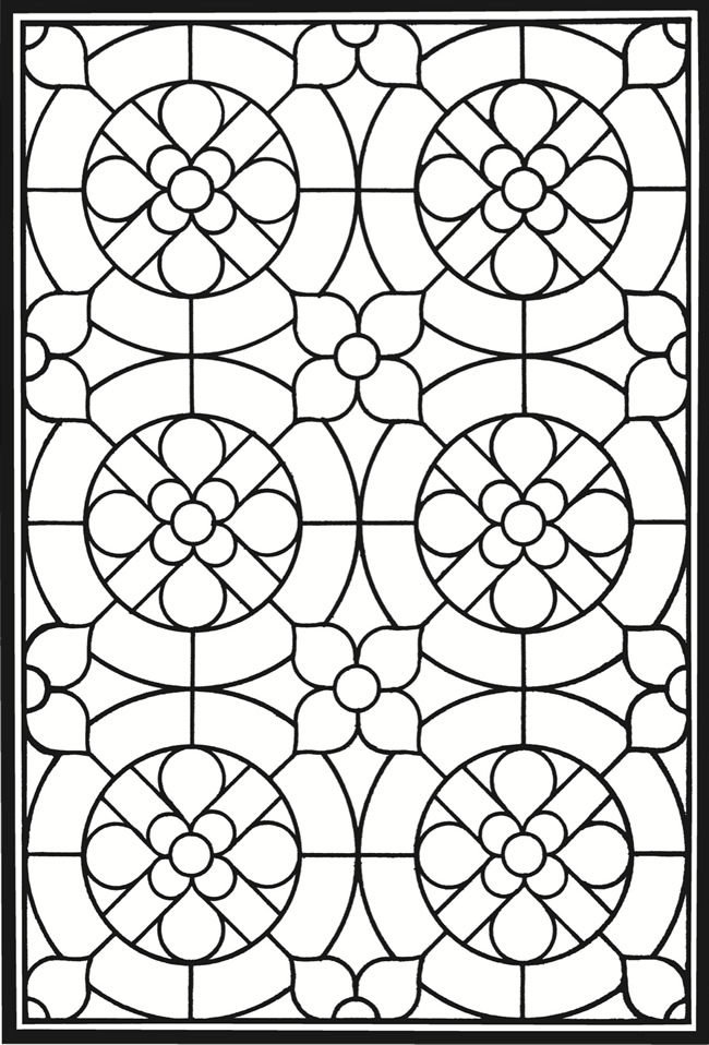 Stained Glass Coloring Pages For Adults Best Coloring Pages For Kids