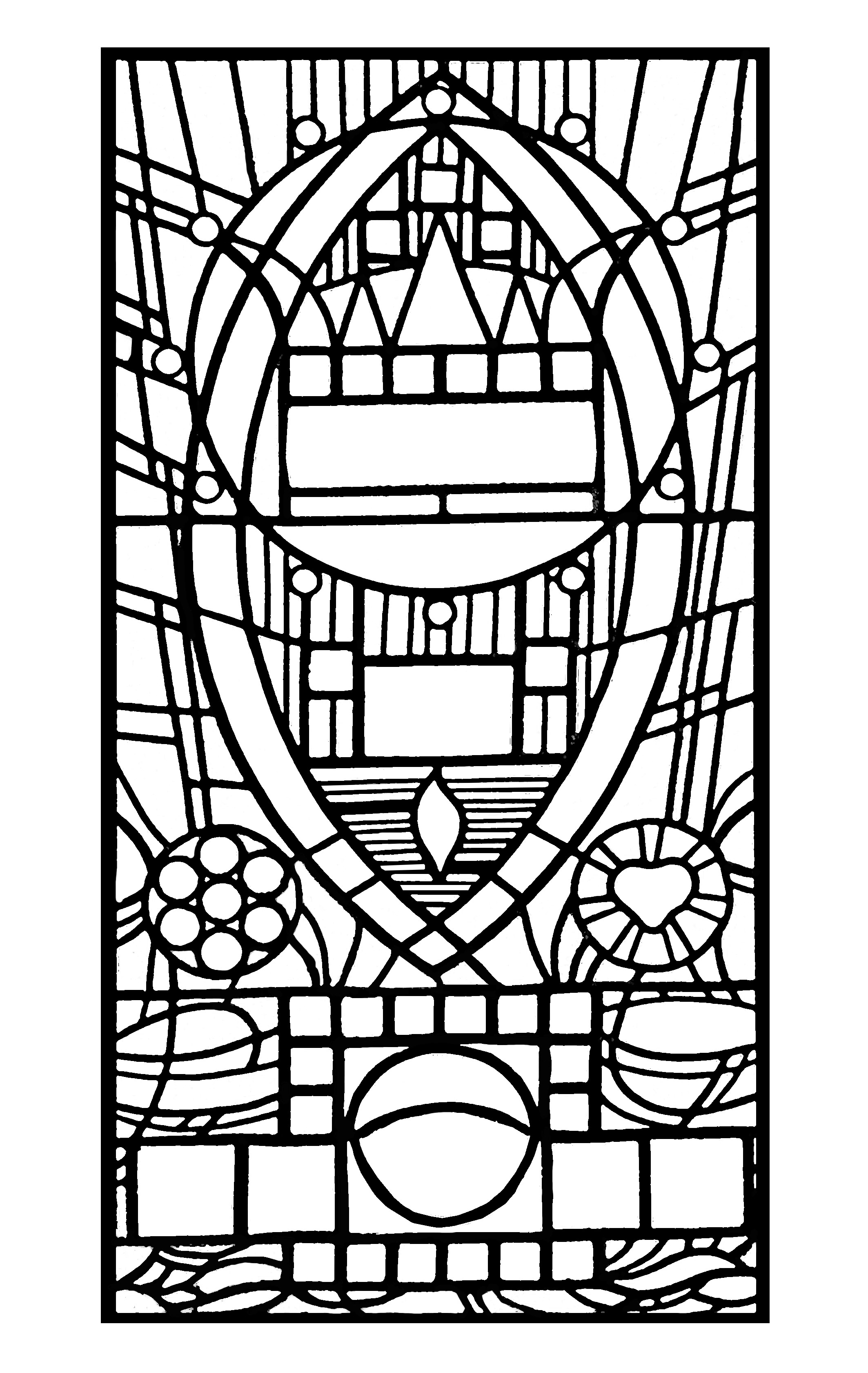 Disney Stained Glass Window Coloring Pages