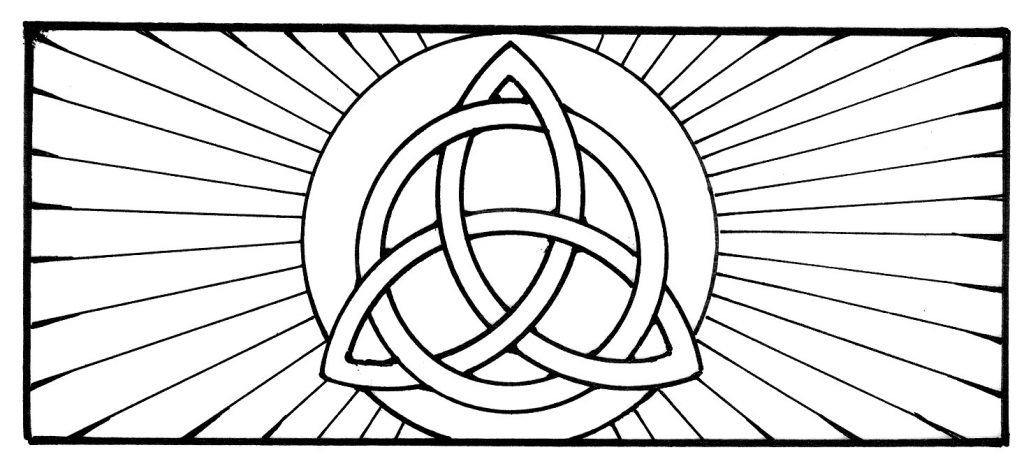 Stained Glass Pattern Symbol Coloring Page