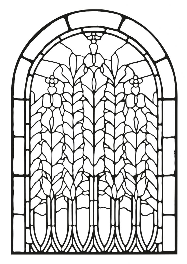 Stained Glass Window Adult Coloring