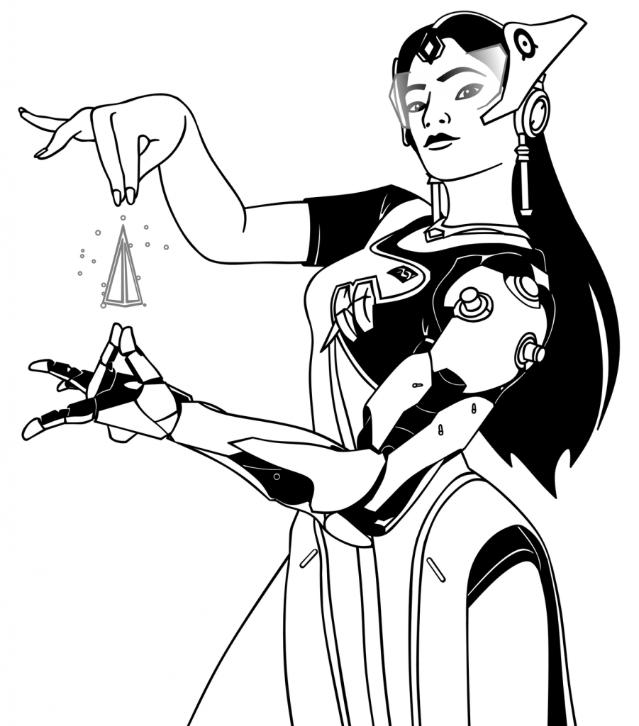 Symmetra - Overwatch Coloring Pages