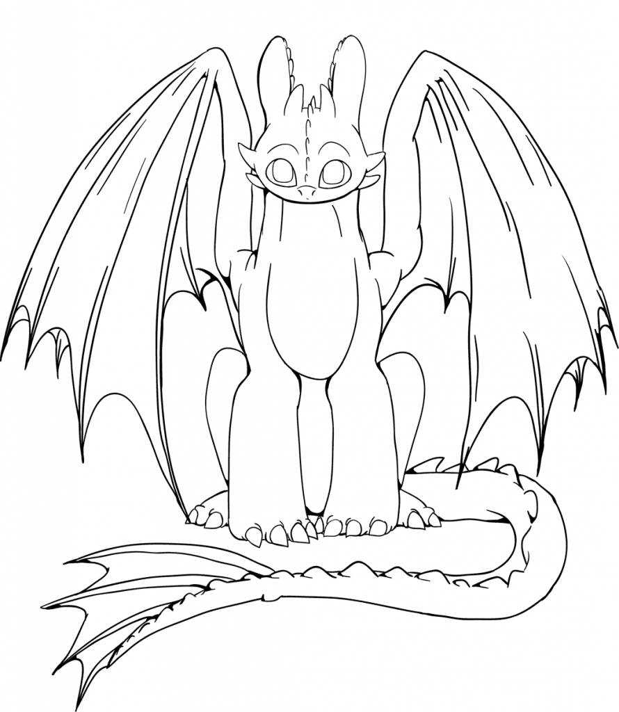 Toothless - How to Train Your Dragon Coloring Page