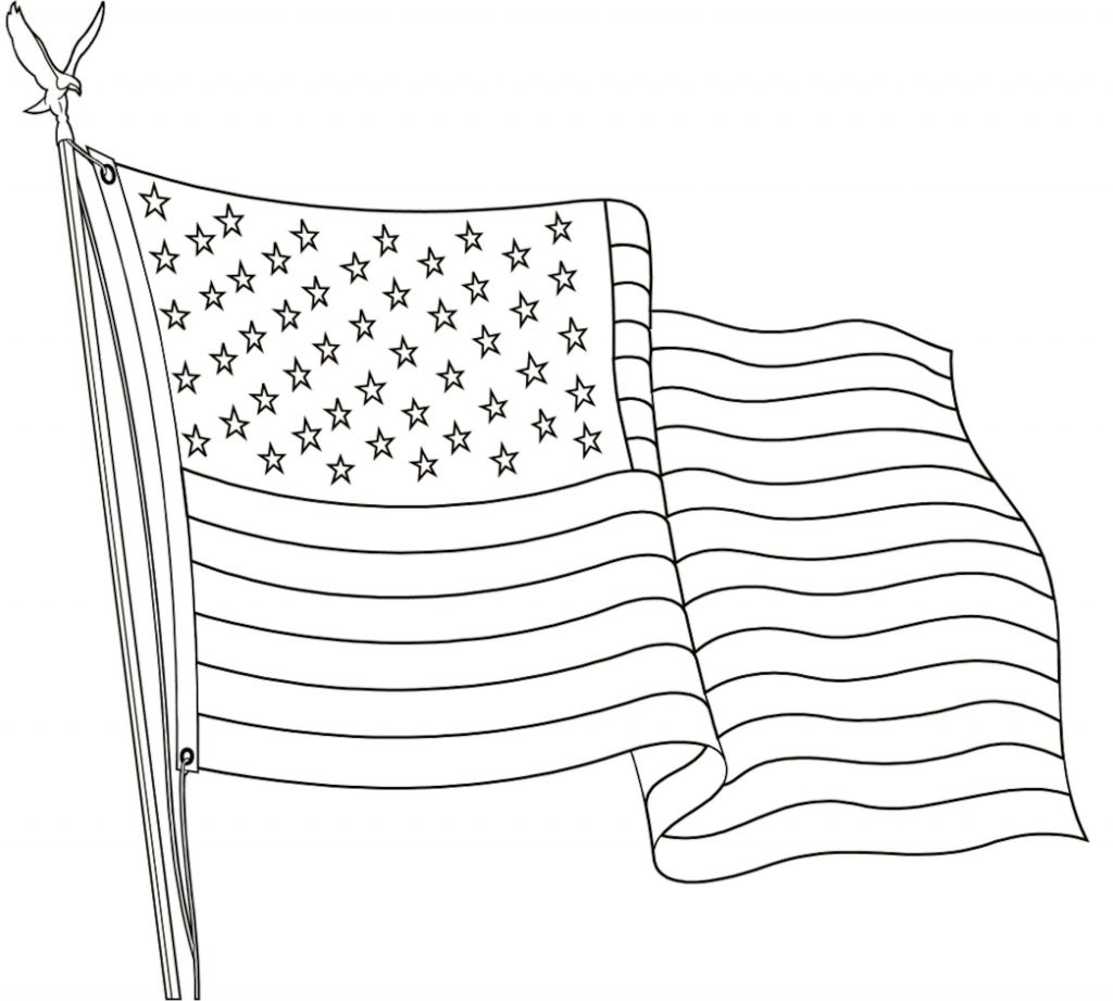 USA Flag Day Coloring Page