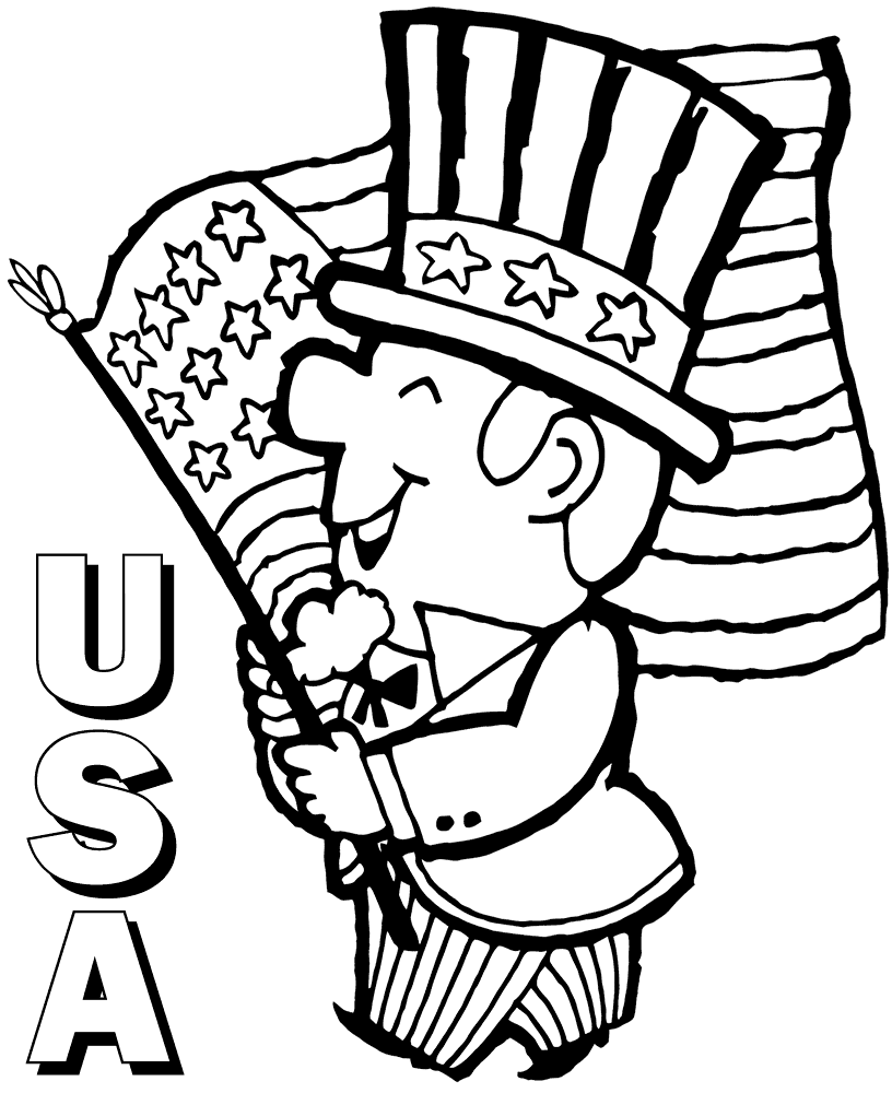 USA Flag Day Coloring Pages
