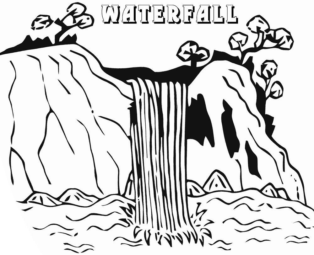 Waterfall Coloring Pages - Best Coloring Pages For Kids