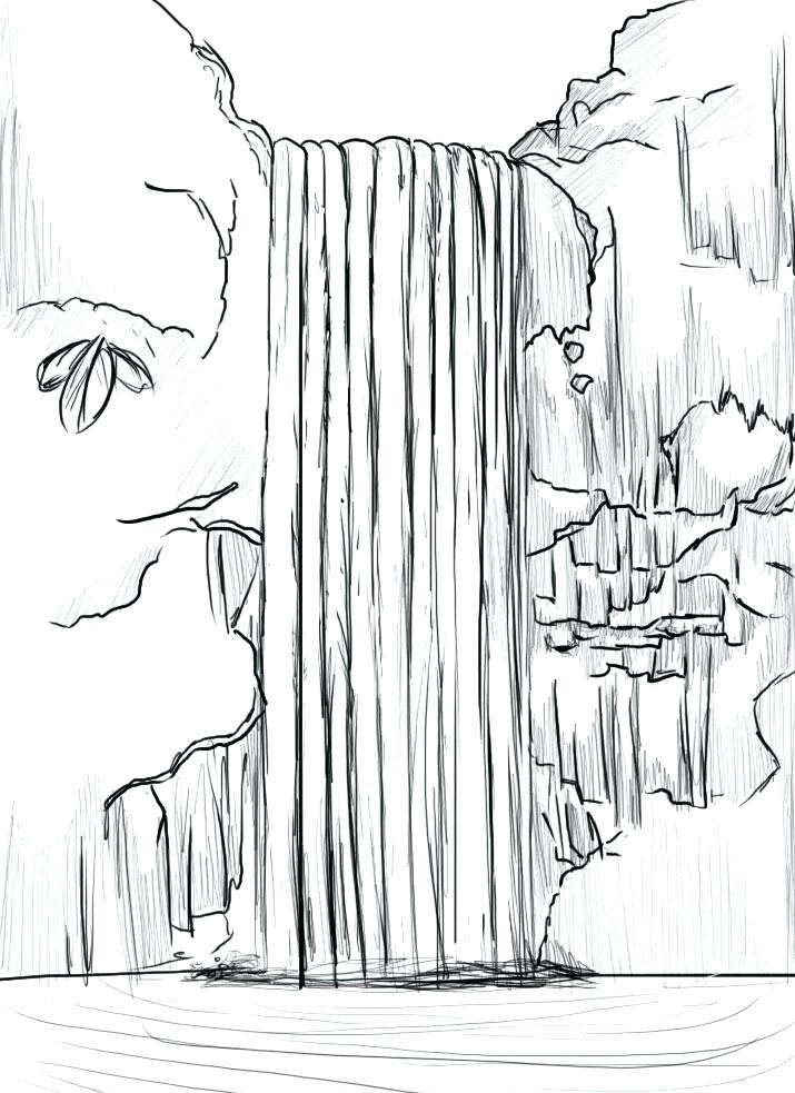Waterfall Coloring Pages