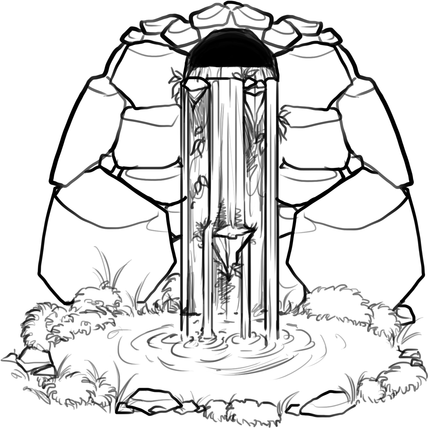 free coloring pages of waterfalls