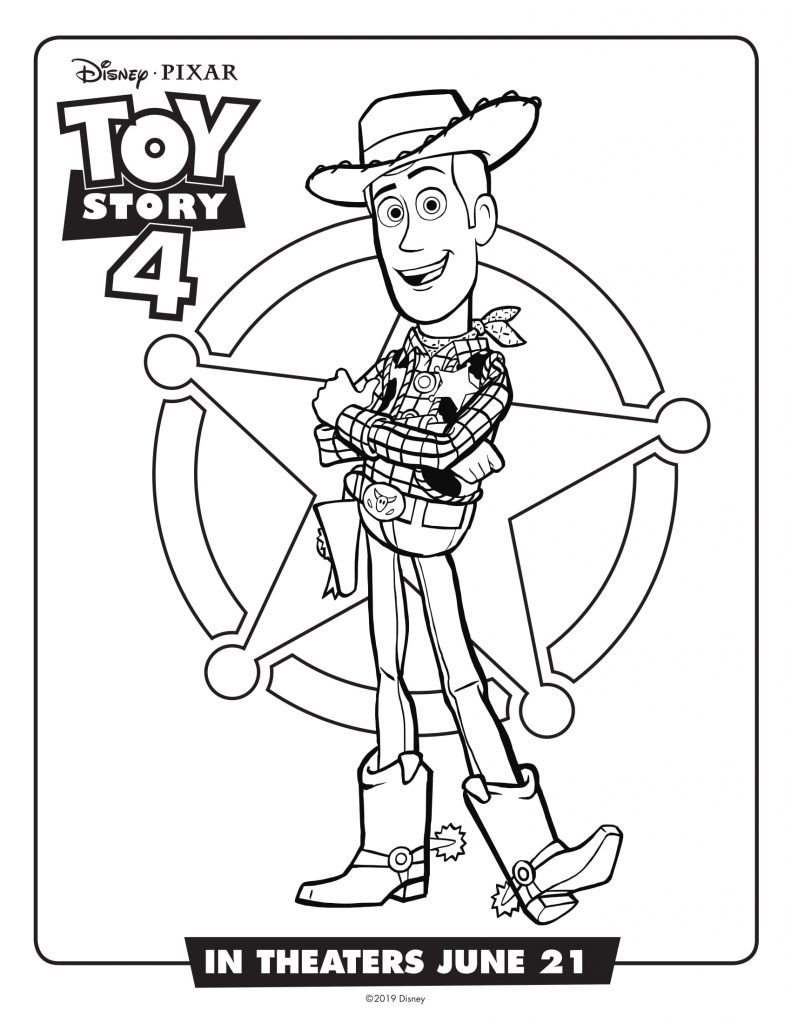 Woody - Toy Story 4 Movie Coloring Pages