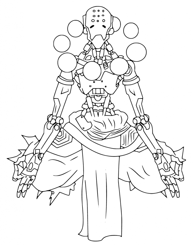 Zenyatta -Overwatch Coloring Pages