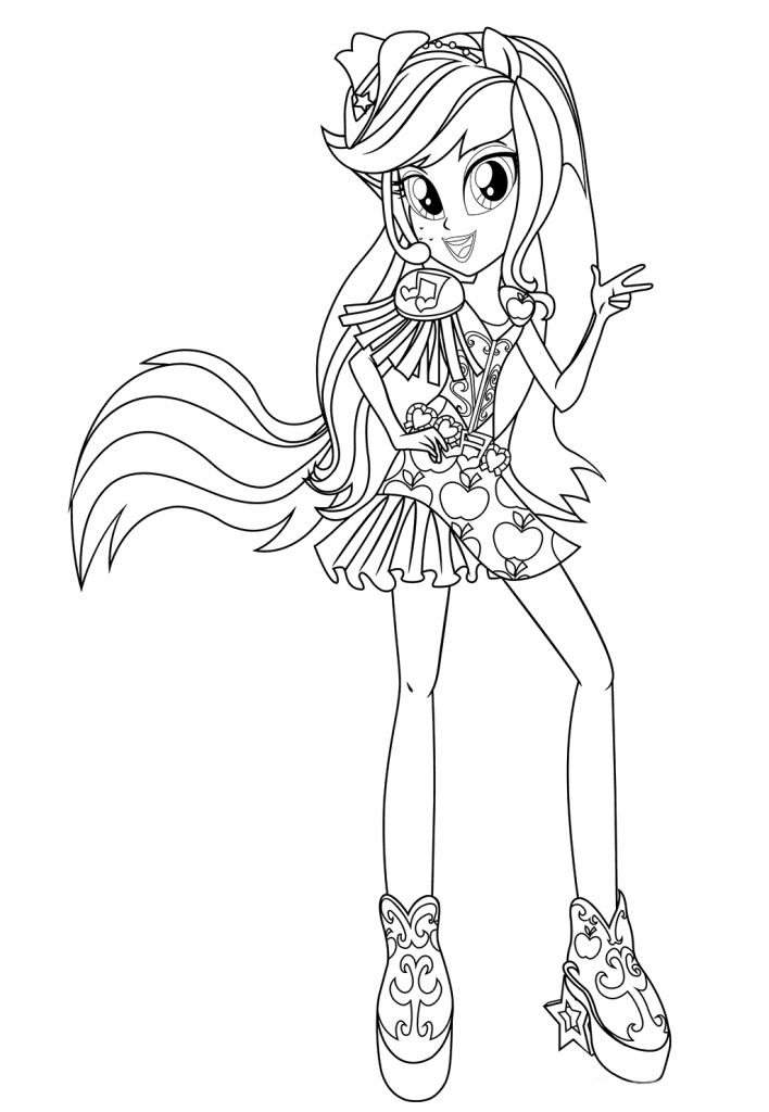 Applejack Equestria Girl Coloring Page